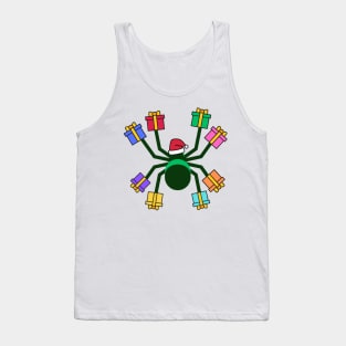 Christmas Halloween Spider With Gifts Tank Top